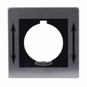 EATON 10250TJS4STAMP Drucktasten-Beschriftungsplatte, quadratische 2-Positionen-Beschriftungsplatte, schwarz | BJ4ZMW