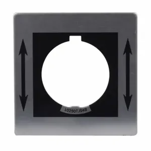 EATON 10250TJS4 Pushbutton Legend Plate 2-Position Legend Plate, Black | BJ4ZMX