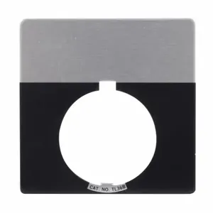 EATON 10250TL36 Pushbutton Legend Plate Square Legend Plates, Black | BJ4ZNN