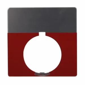 EATON 10250TL37STAMP Pushbutton Legend Plate Square Legend Plate, Red | BJ4ZNR