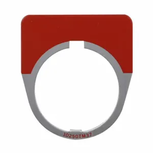 EATON 10250TM37STAMP Pushbutton Legend Plate Plastic, Red, Legend: Blank Legend | BJ4ZQK