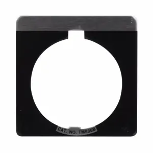 EATON 10250TMS36 Pushbutton Legend Plate Square Legend Plate, Black | BJ4ZTE