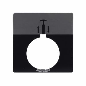 EATON 10250TR6 Drucktasten-Beschriftungsplatte 1/2 runde Beschriftungsplatte, schwarz | BJ4ZWW