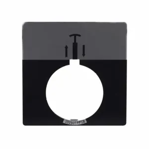 EATON 10250TPP18 Pushbutton Legend Plate Square Legend Plate, Black | BJ4ZVL 39R217