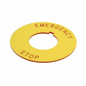 EATON 10250TRP79 Pushbutton Legend Plate Round Legend Plate, Plastic, Yellow | BJ4ZXE 39R224