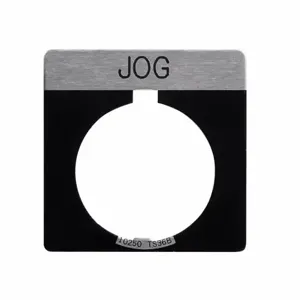 EATON 10250TS28 Pushbutton Legend Plate Square Legend Plate, Black, Legend Raise | BJ4ZYN 39R143