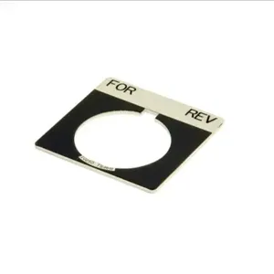 EATON 10250TS43 Pushbutton Legend Plate Square 2-Position Legend Plate, Black | BJ4ZZN 39R156