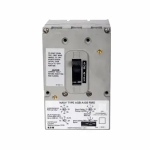 EATON 1376D96G07 Navy And Marine Complete Molded Case Circuit Breaker, Aqb-A103, Complete Breaker | BJ6CCT