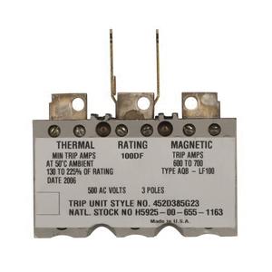 EATON 452D391G25 Kompakt-Leistungsschalter, 500 VAC, 100 A, 100 kA Unterbrechung, 3 Pole | BJ6PXL