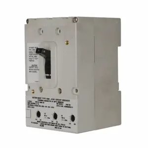 EATON 5682D24G40 Molded Case Circuit Breaker, 500 VAC/250 VDC, 100 A, 10/15 kA Interrupt, 3 Poles | BJ6TEU