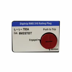 EATON 8MES700T Molded Case Circuit Breaker Accessory Rating Plug, Digitrip Rms 310 Fixed Rating Plug | AG8LBC