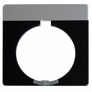 EATON 91000TJ36 Legend Plate, Blank, 1/2 Round, Aluminum, Black, 2.19 Inch Height, 2.19 Inch Width | CJ2RGM 39R173
