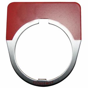 EATON 91000TM37 Legend Plate, Blank, 1/2 Round, Aluminum, Red, 1.75 Inch Height, 1.75 Inch Width | CJ2RGL 39R174