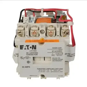 EATON A202K1HA Magnetically Held Lighting Contactor, 30 A, 30 A, Ten-Pole, Magnetically Latched | BJ7CGU