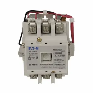 EATON A202K2CAM Magnetically Latched Lighting Contactor, 60 A, Three-Pole, Magnetically Held | BJ7CGW