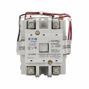 EATON A202K2BAM Magnetically Held Lighting Contactor, 60 A, 110-120 Vac, 50/60 Hz, 60 A, Open | BJ7CGX