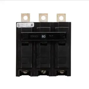 EATON BAB3080H Quicklag Industrial Thermal-Magnetic Circuit Breaker, 80A, Bab Type, 10 Kaic | BJ7PWA