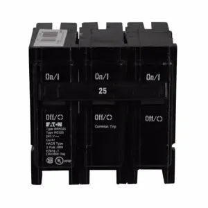 EATON BRH325 Br Thermal Magnetic Circuit Breaker, Type Plug-On Circuit Breaker, 25 A, 22 Kaic | BJ7TMY