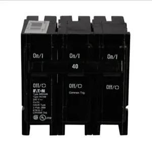 EATON BRH340 Br Thermal Magnetic Circuit Breaker, Type Plug-On Circuit Breaker, 40 A, 22 Kaic | BJ7TNH