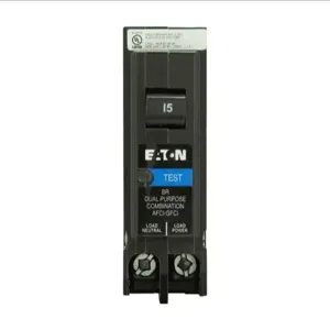 EATON BRP115DF Fault / Ground Fault Circuit Breaker, Br Dual, Pon 1P, 15 A, 10Kaic | CE6GFR