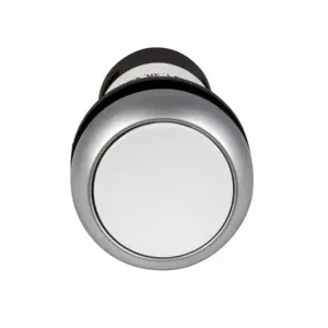 EATON C22-D-W-K10 Pushbutton, White, Plastic Actuator, Silver Bezel, 1No, Ip 67 | BJ7VRK