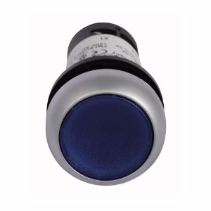 EATON C22-DL-B-K10-24 Pushbutton, Illuminated, Button, Led, Silver Bezel, Flush, Momentary | BJ7VCY 20AX55