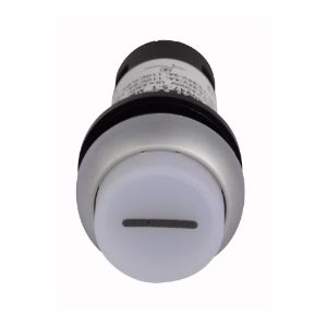 EATON C22-DLH-W-X1-K10-24 Drucktaster, beleuchtet, Taste, LED, silberne Blende, erweitert | BJ7VFA 20AX73