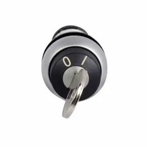 EATON C22-WS-MS5-K01 Compact Pushbutton Selector Switch, Non-Illuminated, Key Operated, Silver Bezel | BJ7WYB