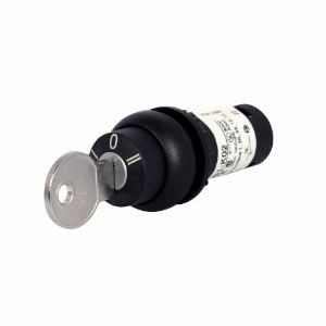 EATON C22S-WS3-MS1-K20 C22, 22.5 Mm Compact Pushbutton Selector Switch, Non-Illuminated, Key Operated | BJ7WMQ