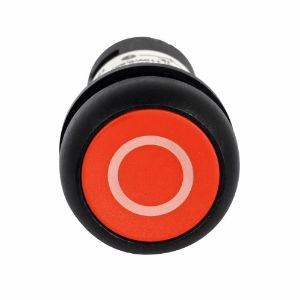 EATON C22S-DR-X0-K01 Drucktaster, Ätzung: X0, rotes Betätigungselement, schwarze Blende, 1 Öffner, IP67 | BJ7WHM