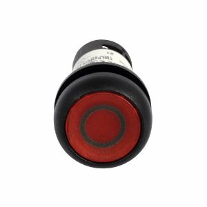 EATON C22S-DL-R-X0-K01-120 Drucktaster, beleuchtet, Taste, LED, Taste: schwarze Blende, bündig | BJ7WCK
