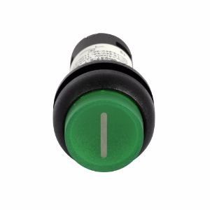 EATON C22S-DLH-G-X1-K10-12 Pushbutton, Illuminated, Button, Led, Button Black Bezel, Extended | BJ7WBM