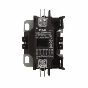 EATON C25ANF140B Definite Purpose Contactor, Quick, 40A, 110-120 Vac, 50/60 Hz | BJ7WZZ