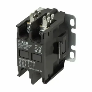 EATON C25BNB230T Definite Purpose Contactor, Quick, 30A, 277 Vac, 60 Hz, Open With Metal Mounting Plate | BJ7XAU 49C072