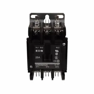 EATON C25DNB3251R-GL Definite Purpose Contactor, Mounting Plate, Quick, Quick Connect, 120 Vdc | BJ7XXD