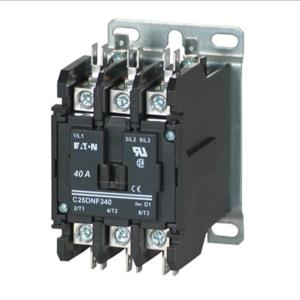 EATON C25DNF240A Definite Purpose Contactor, Mounting Plate, Quick, Quick Connect, 110-120 Vac, 48 Vdc | BJ7ZHA