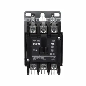 EATON C25DNF330R-GL Definite Purpose Contactor, Mounting Plate, Quick, Quick Connect | BJ7ZMQ