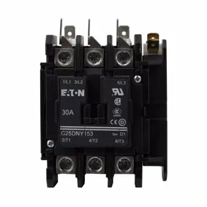 EATON C25DNY153AL Definite Purpose Contactor, Quick, 110-120 Vac, 50/60 Hz, 1No, 1Nc | BJ8AUL