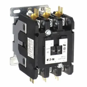 EATON C25DNJ350T Definite Purpose Magnetic Contactor, 3 Pole, 50A Full Load Inductive, 24V AC | CH9ZFH 49C087