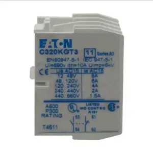 EATON C320KGT3 Freedom Accessory, Auxiliary Contact, Used On Starter And Contactors, 2No 2Nc Contacts | BJ8BXF