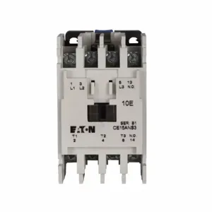 EATON CE15ANS3TB IEC Contactor, 7A, 24 Vac, 50-60 Hz, 1No, 7A, Frame A, 45Mm, 50-60 Hz, Side | BJ8GPX