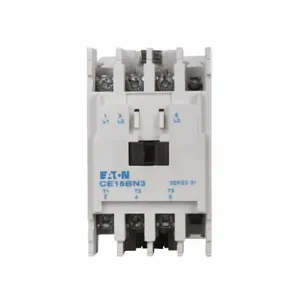 EATON CE15BN3B3B IEC Contactor, 10A, 220-240 Vac, 50-60 Hz, 10A, Frame B, 45 Mm, 50-60 Hz, 1 Hp | BJ8GQF