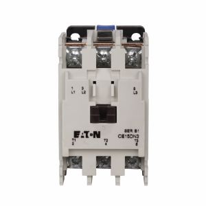 EATON CE15EN3EB IEC Contactor, 25A, 208 Vac, 60 Hz, 25A, Frame E, 60 Hz, Steel Mounting Plate | BJ8GVH