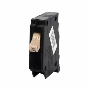 EATON CH120HM Molded Case Circuit Breaker, 120/240 VAC, 20 A, 10 kA Interrupt, 1 Poles | BJ8HKL