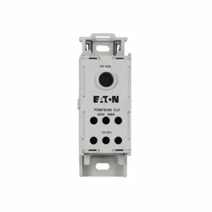 EATON CHDB330F Enclosed Power Distribution Block, 600 VAC, 380 A, 1 Pole, 6 AWG to 500 kcmil | BJ8JPU