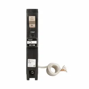 EATON CHFGF115 Ch Gfci Circuit Breaker, Ground Fault Circuit Breaker, Trip Flag, Gfci, 15 A, 10 Kaic | BJ8JVA