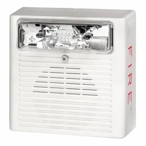 EATON CN125715 Horn Strobe, 24V DC, 99 dB, Indoor/Outdoor, Ceiling, 6 x 6 Inch Size, Clear | CJ2LMA 45YU27