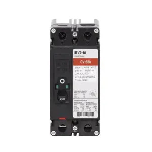 EATON CVH2225KW Molded Case Circuit Breaker, 120/240 VAC, 225 A, 100 kA Interrupt, 2 Poles | BJ2BPV