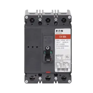 EATON CVH3225K Molded Case Circuit Breaker, 120/240 VAC, 225 A, 100 kA Interrupt, 3 Poles | BJ2BTH