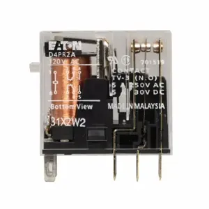 EATON D4PR2T1 General-Purpose Relay, D4, Qty: 1 Vdc Coil, Dpdt Contact Configuration, 5 A | BJ2CXD